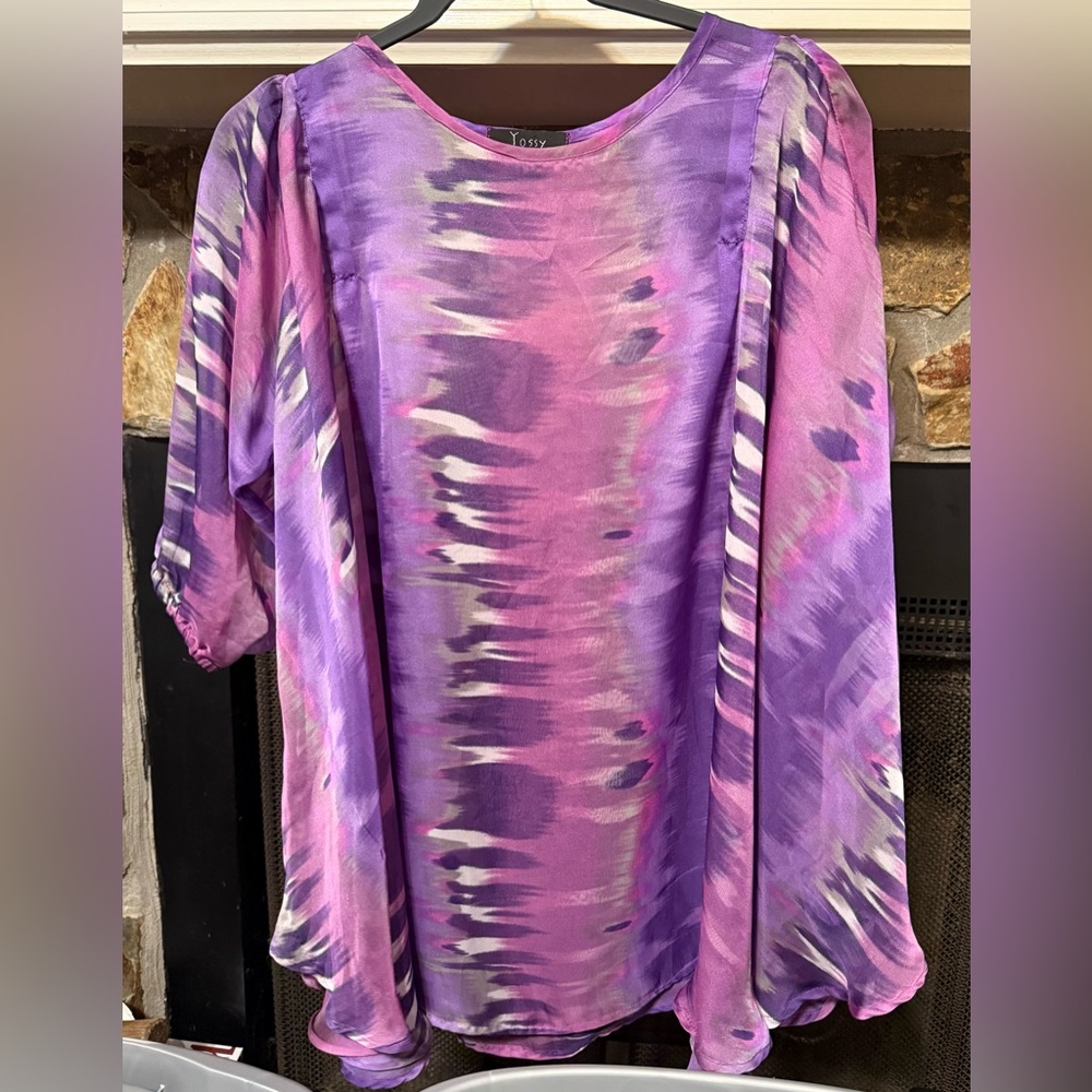 Purple and Pink Women's Top